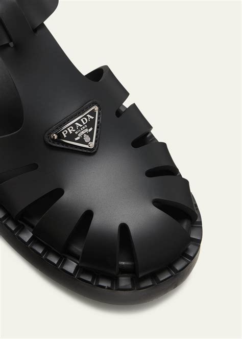 Prada Soft Cage Vinyl Sandals 